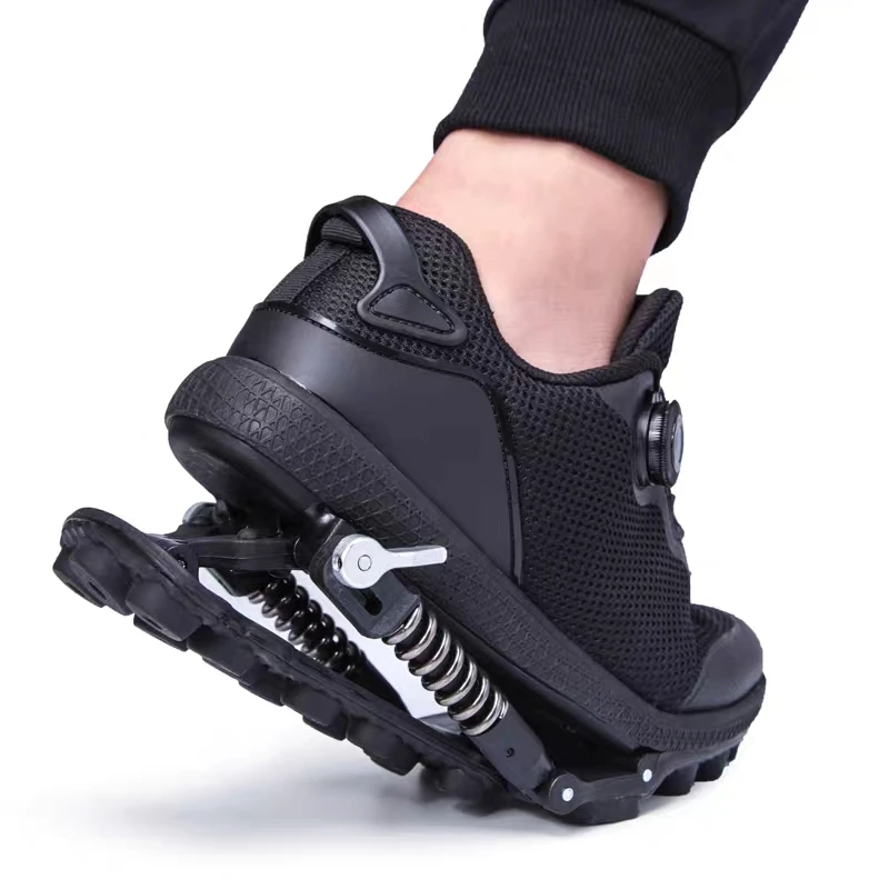 Running Shoes - Mechanische Schuhe mit Stahlfeder-Schnürsenkeln, 2-in-1-Sportschuhe, stoßdämpfende