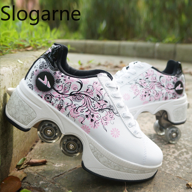 Sneakers - Frauen 4-Räder Verformung Rollschuhe Schuhe Männer