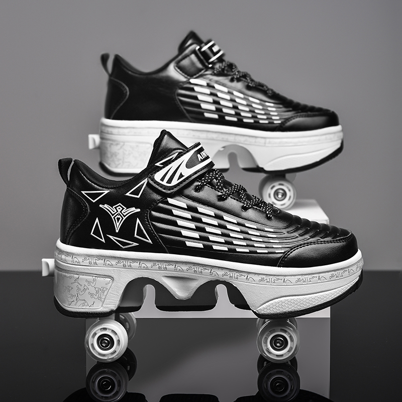 Running Shoes - Neue Jugend-Rollschuhe mit 4 Rädern, einziehbar,
