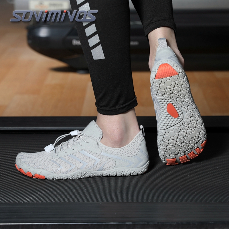 Wide Toe Box Running Sneakers - Herren-Barfuß-Trail-Laufschuhe mit minimalistischem Design, breiter Zehenbox,