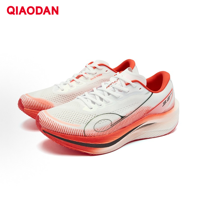 Carbon Plate Marathon Racing Shoes - QIAODAN WIND 3PRO Marathon-Laufschuhe mit Carbonplatte,