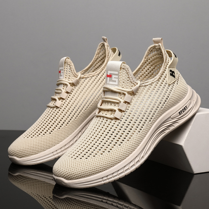 Shock Absorbing Gym Trainers - Leichte Mesh-Strick-Sneaker für Herren mit Weicher