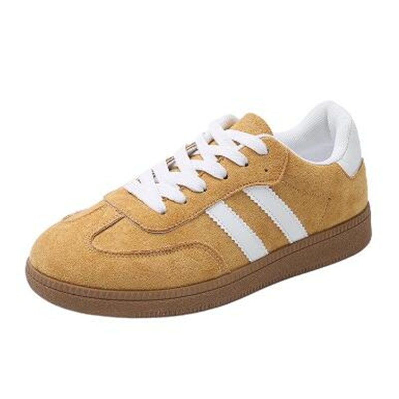 Sneakers - Neue Retro Rundkopf-Sneaker aus weichem Leder,