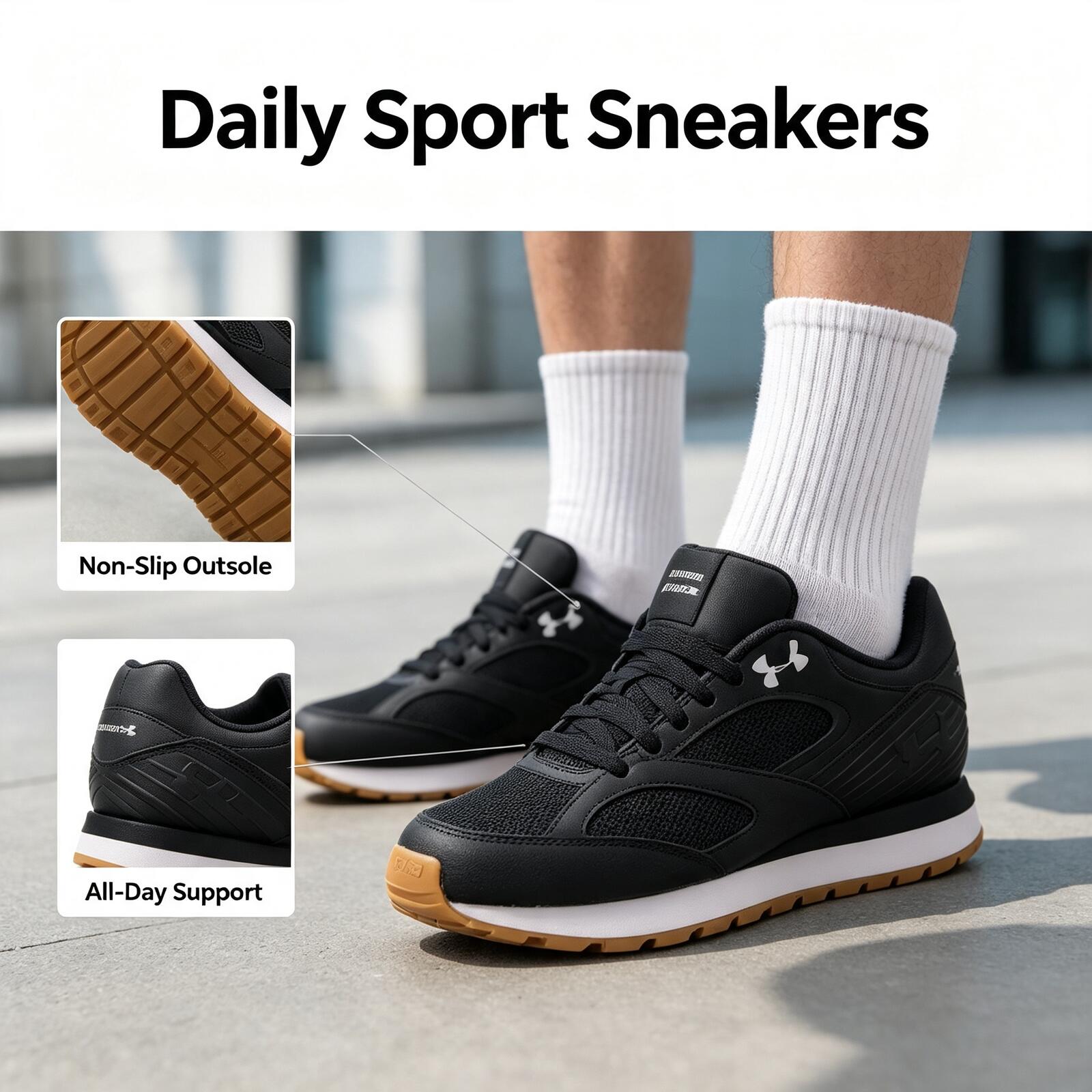 Air Cushion Jogger Shoes Men - Under Armour Jogger Minimalistische, vielseitige, eng