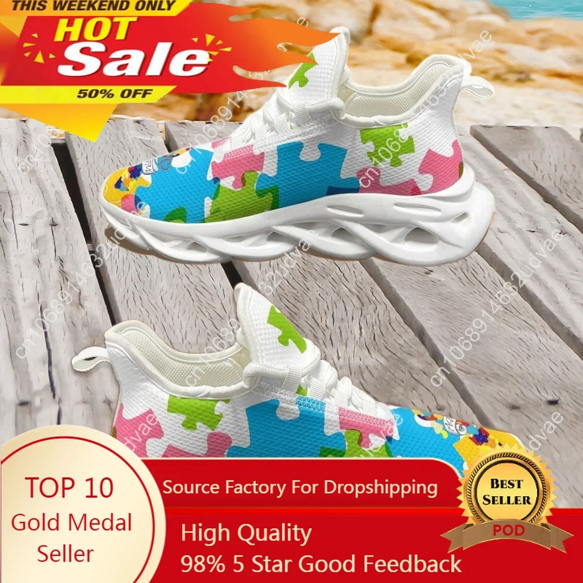 Running Shoes - Autism Awareness Sports Running Shoe Color