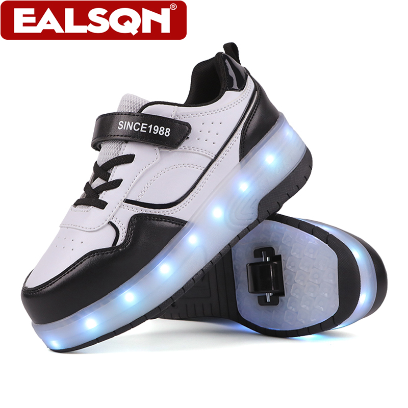 Running Shoes - Neue LED-Leucht-Rollschuhe für Kinder mit Doppelrad-Design