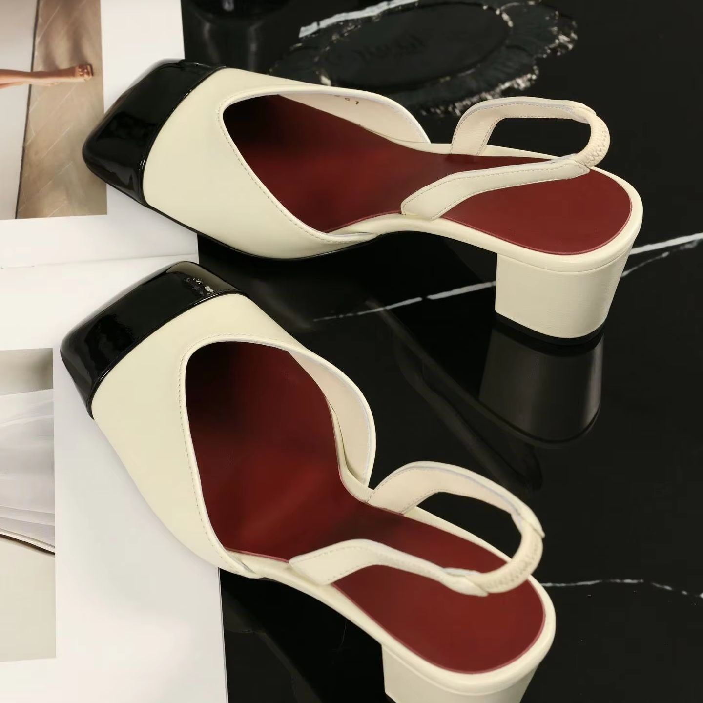 Damen Slingback Pumps Zweifarb – Sandals Bewertung und Preis