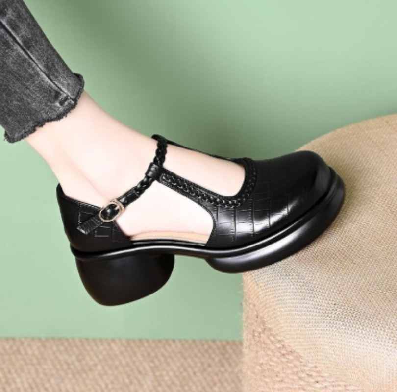 Schwarze Damen-Mary-Jane-Sanda – Sandals Bewertung und Preis